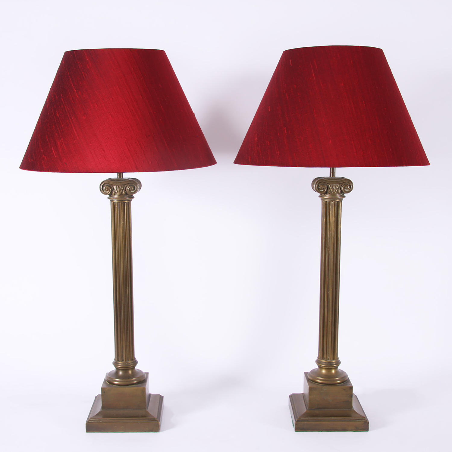 Pair of Column Table Lamps