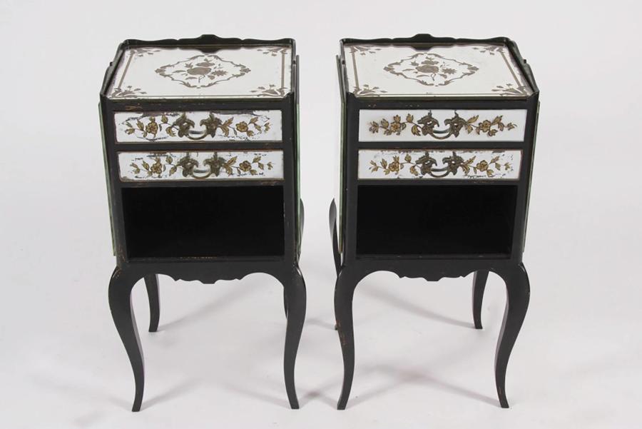 Pair of Mirrored Bedside Tables
