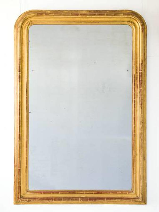Large C19th Gilt Arch Top MIrror