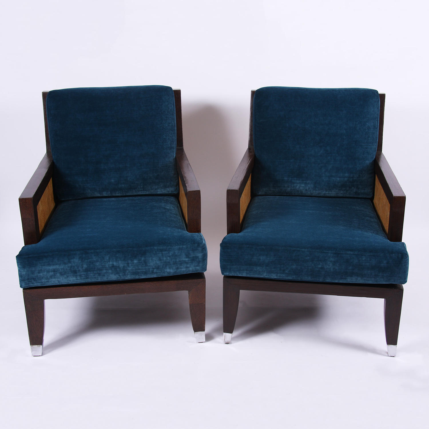 Pair of Parquetry Salon Chairs