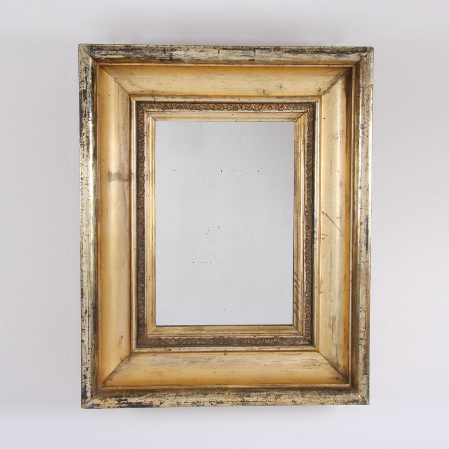 Lacquered Silver Leaf Mirror