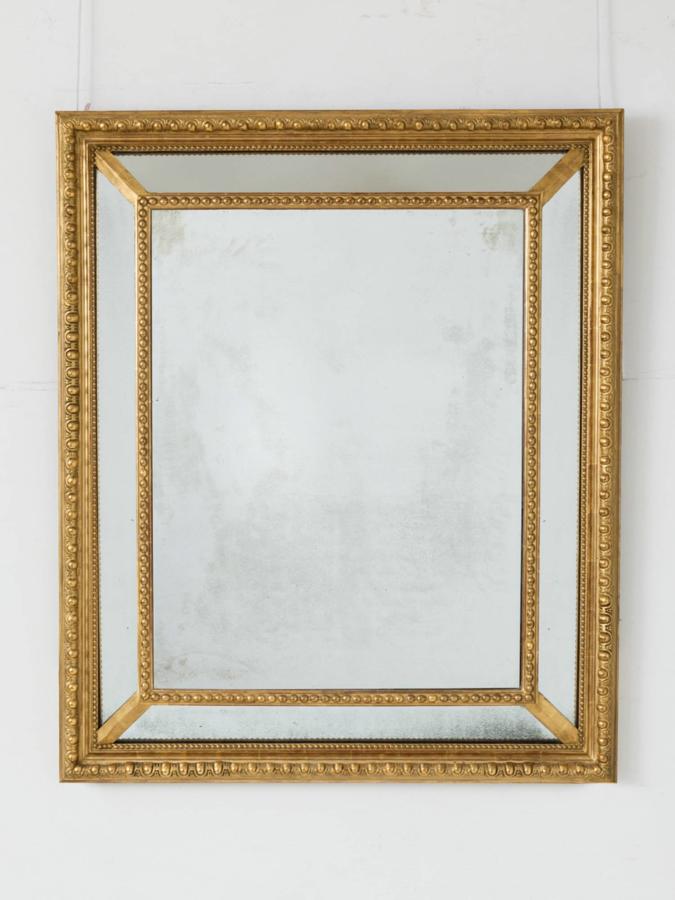 Giltwood Cushion Mirror