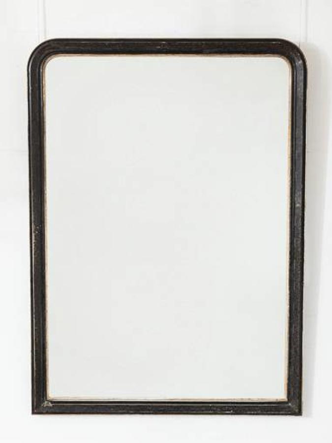 Black & Silver Overmantel Mirror