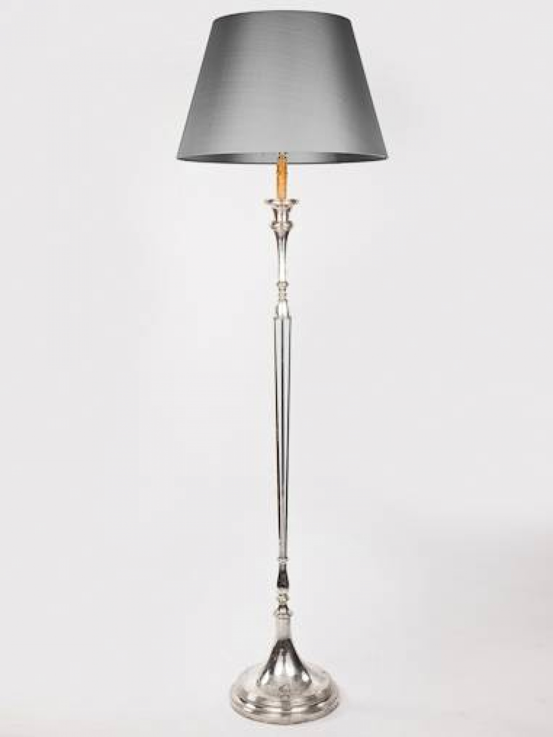 Silver plated Spanish floor standing lamp