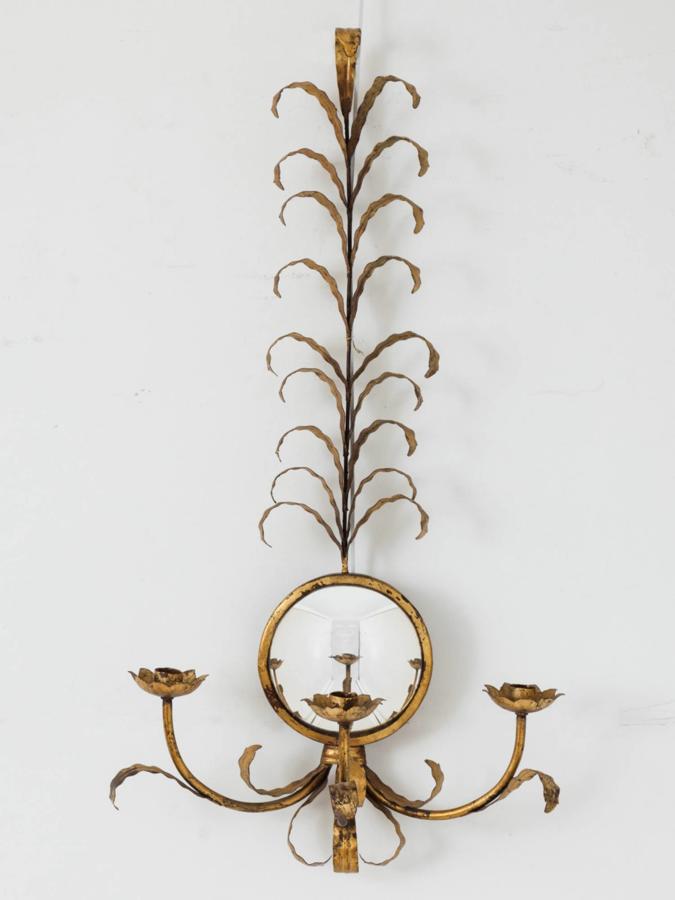 Mirrored Gilt Sconce