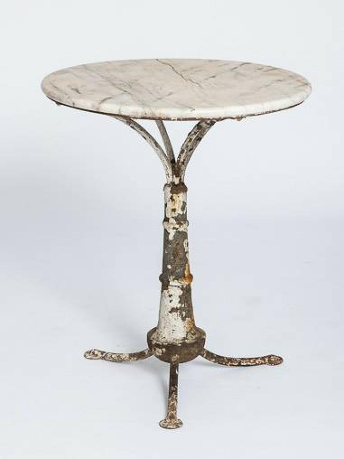 Marble Top Cafe Table