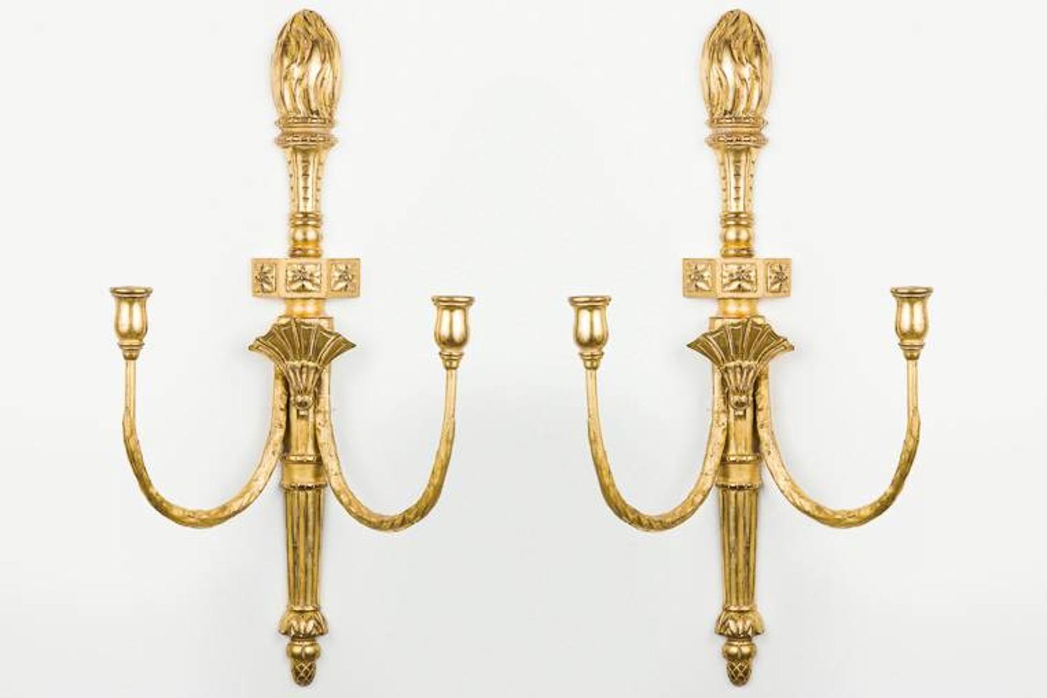Pair of Giltwood Wall Sconces