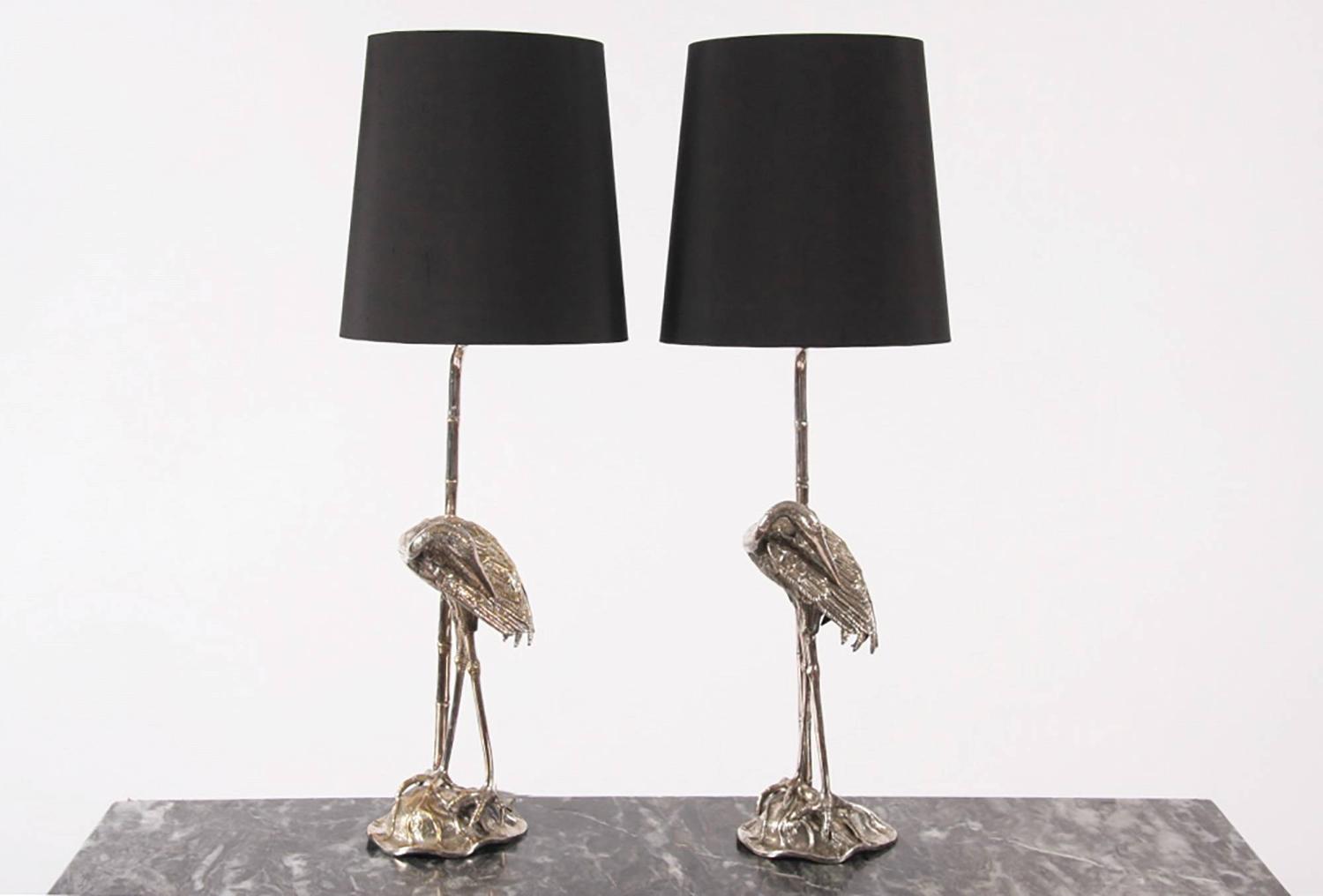 Pair Of Stork Table Lamps, Stork Table Lamp