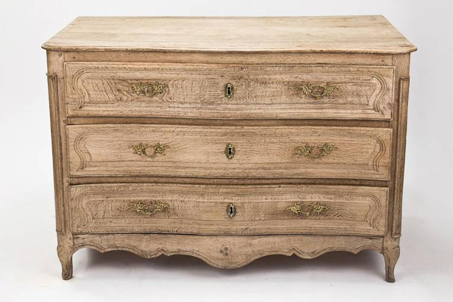 French bleached oak commode