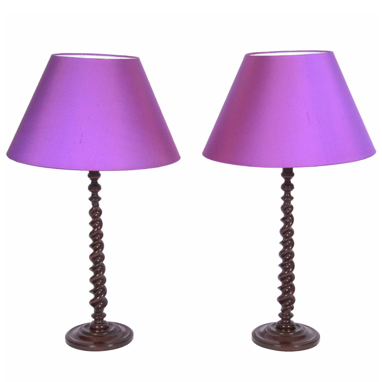Pair of Barley Twist Table Lamps