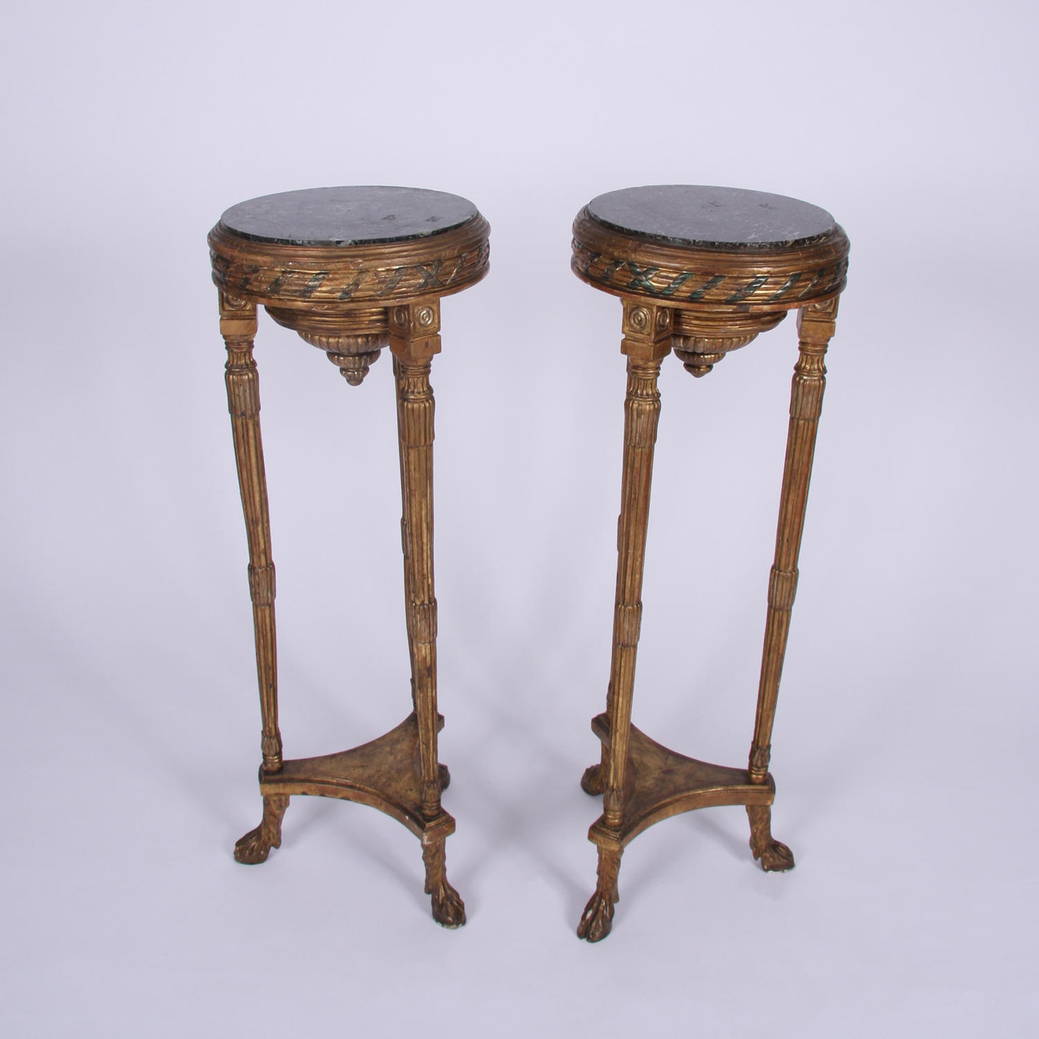 Pair of Tall Giltwood Tables