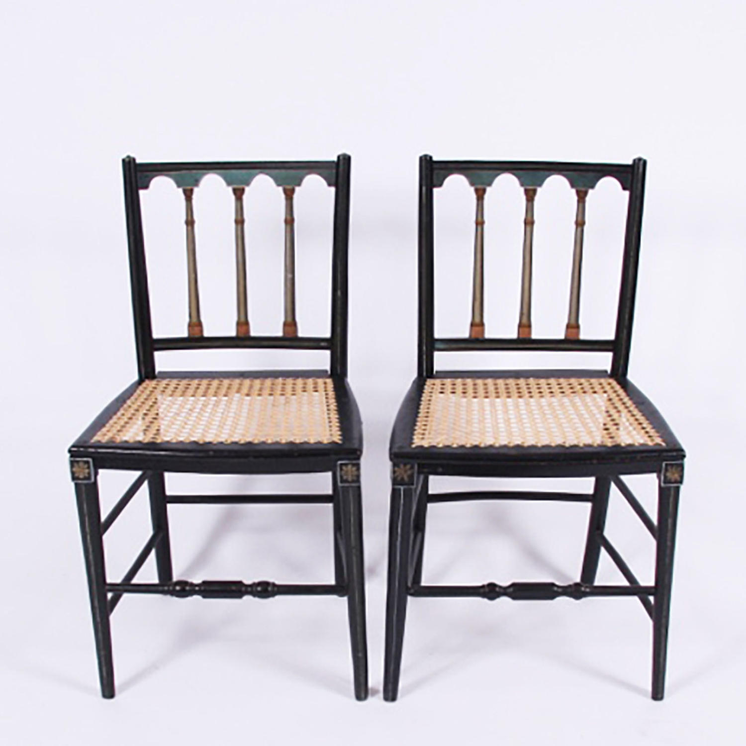 Pair of Swedish Caned Chairs