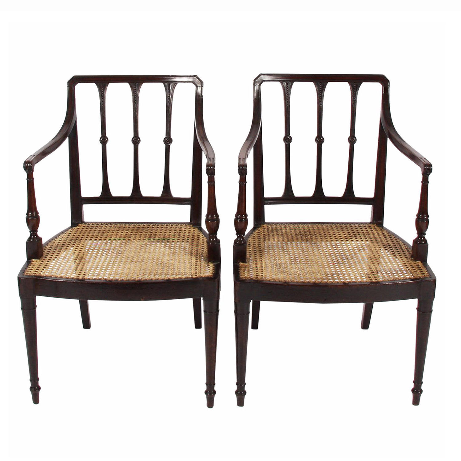 Pair of Caned Chairs