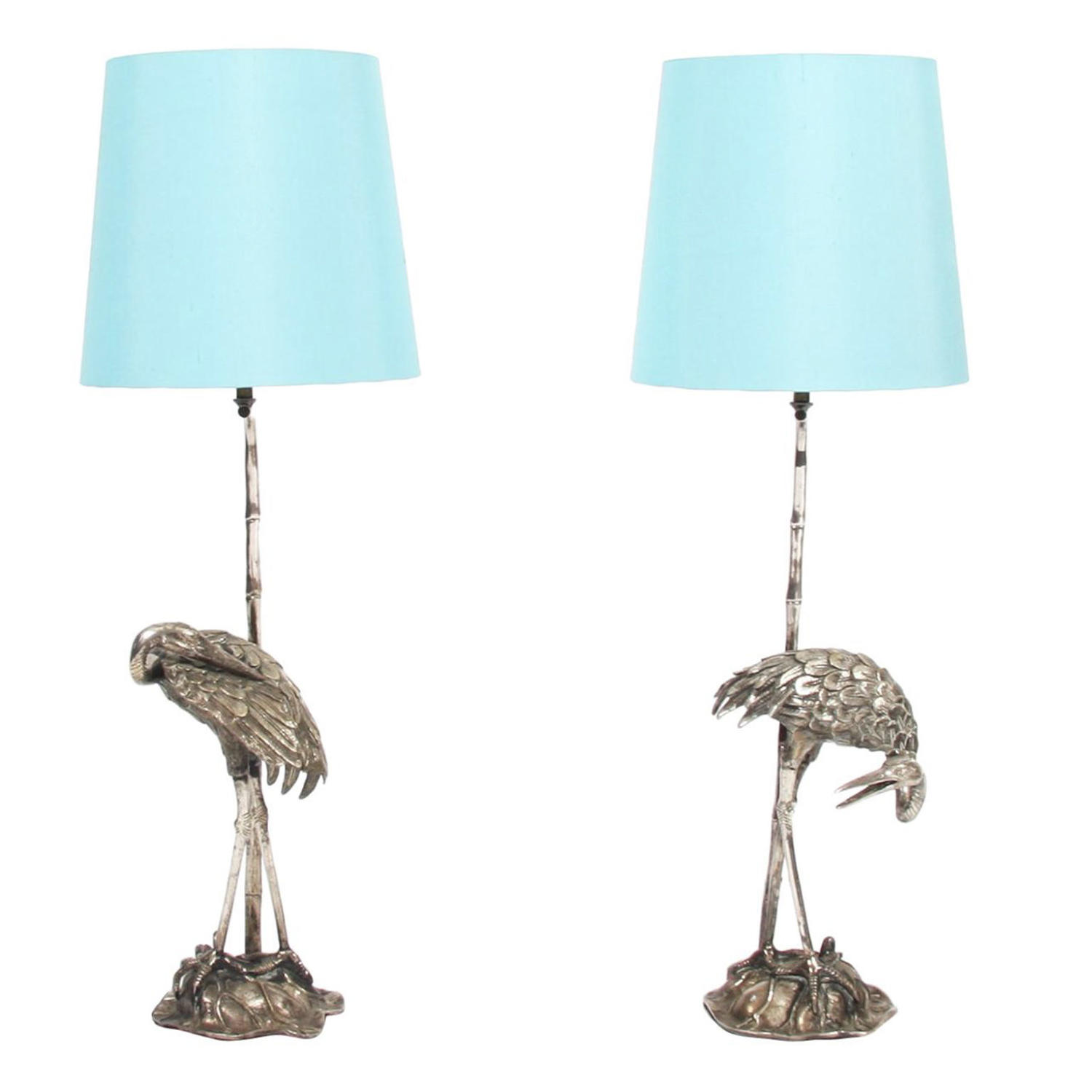 Pair of Valenti Crane Table Lamps