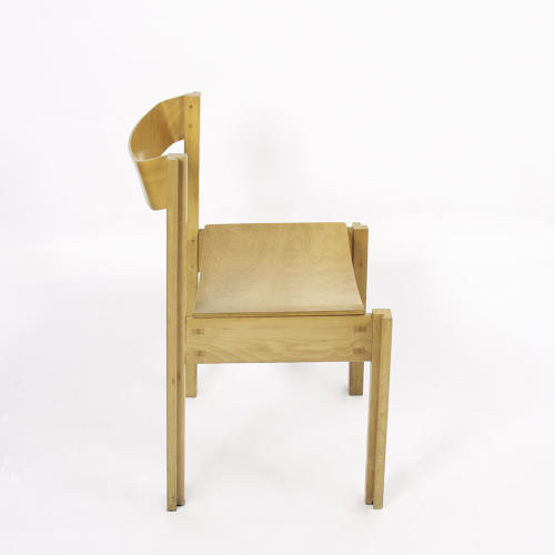 Set of Four Modernist Bent Ply and Beech Chairs