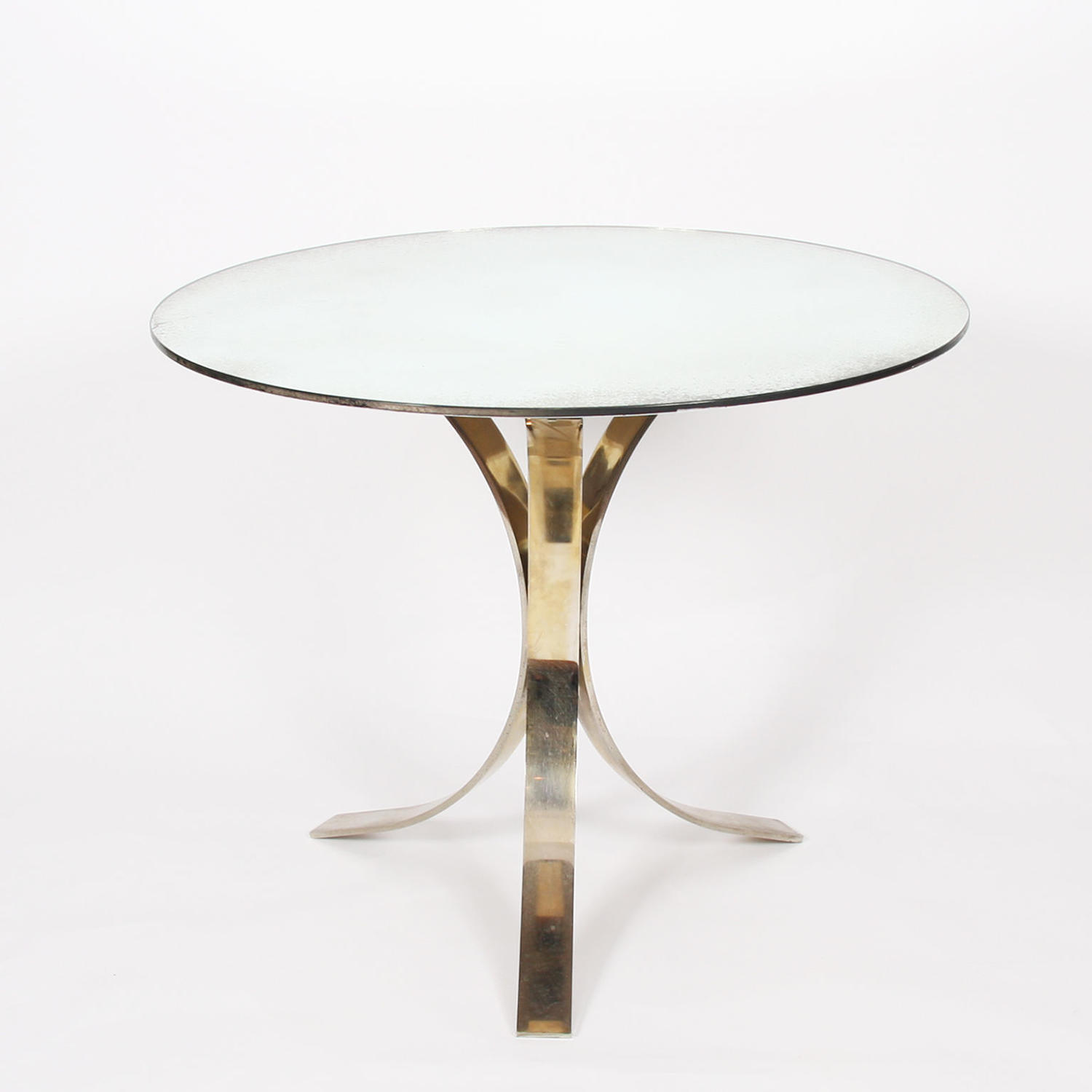 Round Mirrored Glass Centre Table