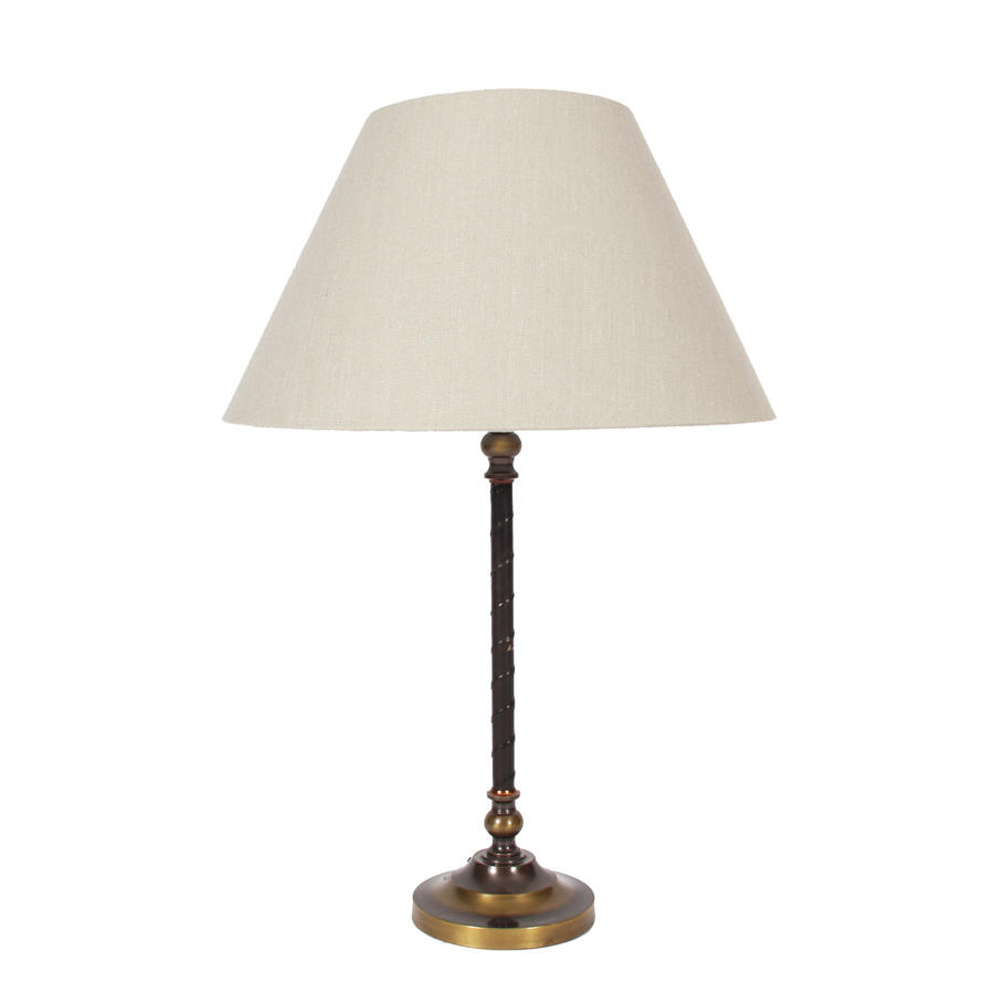 Leather & Brass Table Lamp