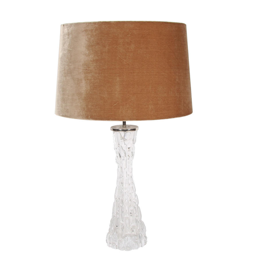 A Large Single Orrefors Glass Table Lamp