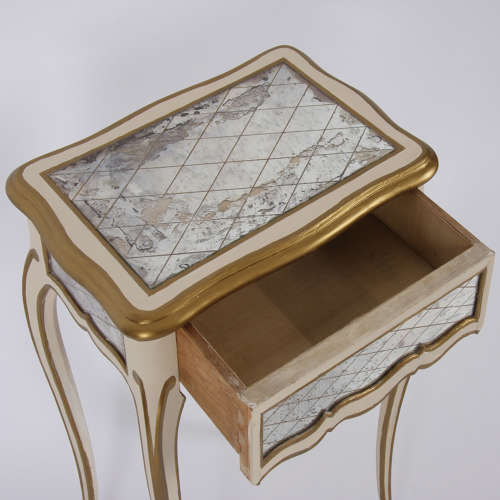 Pair of Italian 1950s Painted and Gilt Side Tables