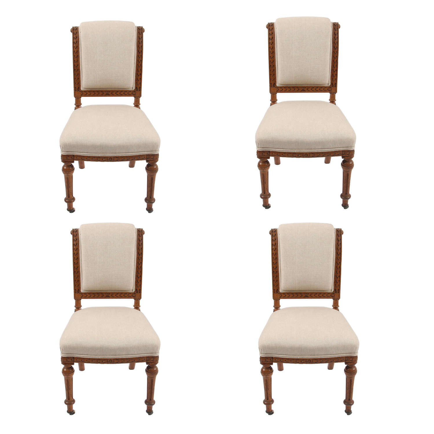 Set of 4 Oak Dining Chairs