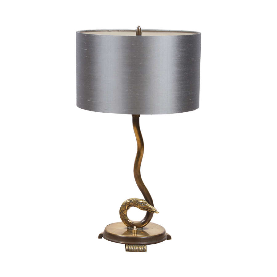 French 1920s Snake Table Lamp