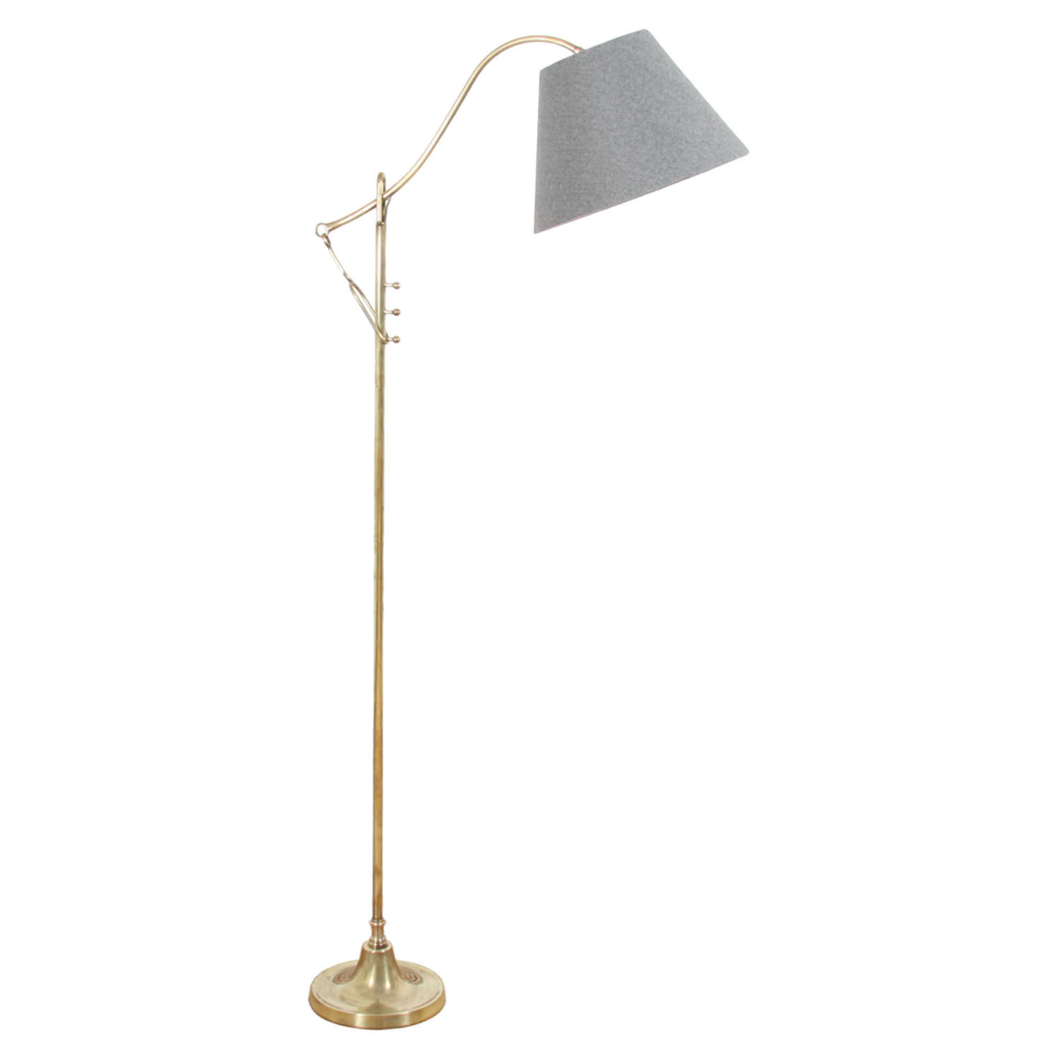 French 1960s Adjustable Brass Floor Lamp