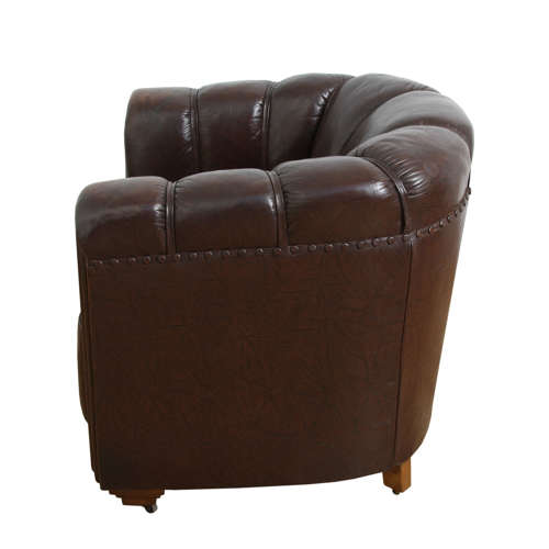Pair of French 1950s Leather Club Chairs