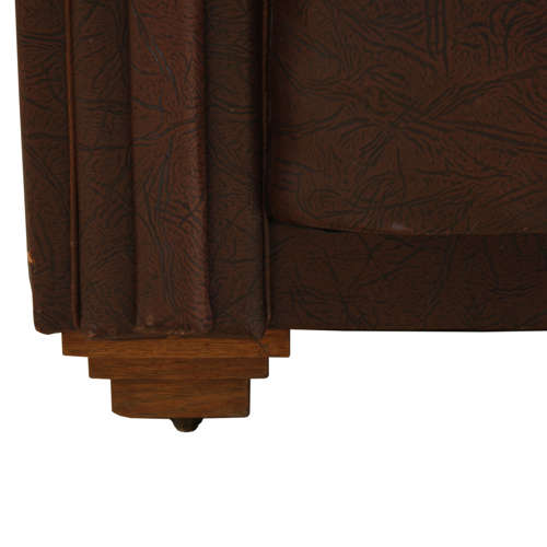 Pair of French 1950s Leather Club Chairs