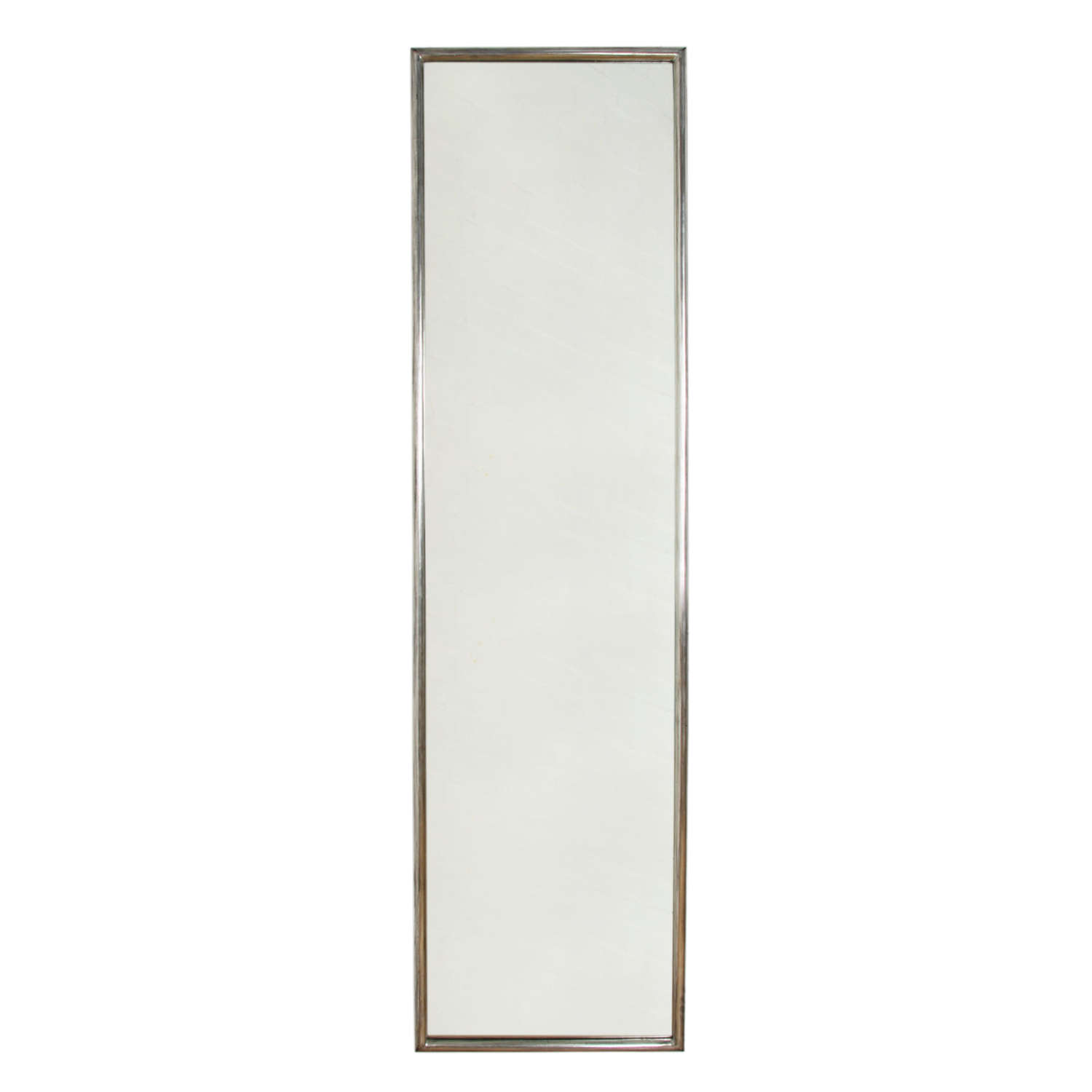 Large French 1920s Silver Leaf Mirror