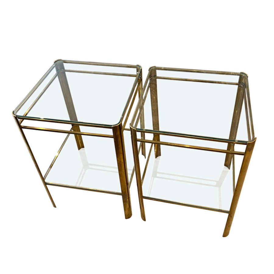 Pair of Jacques Quinet Mid Century Side Tables