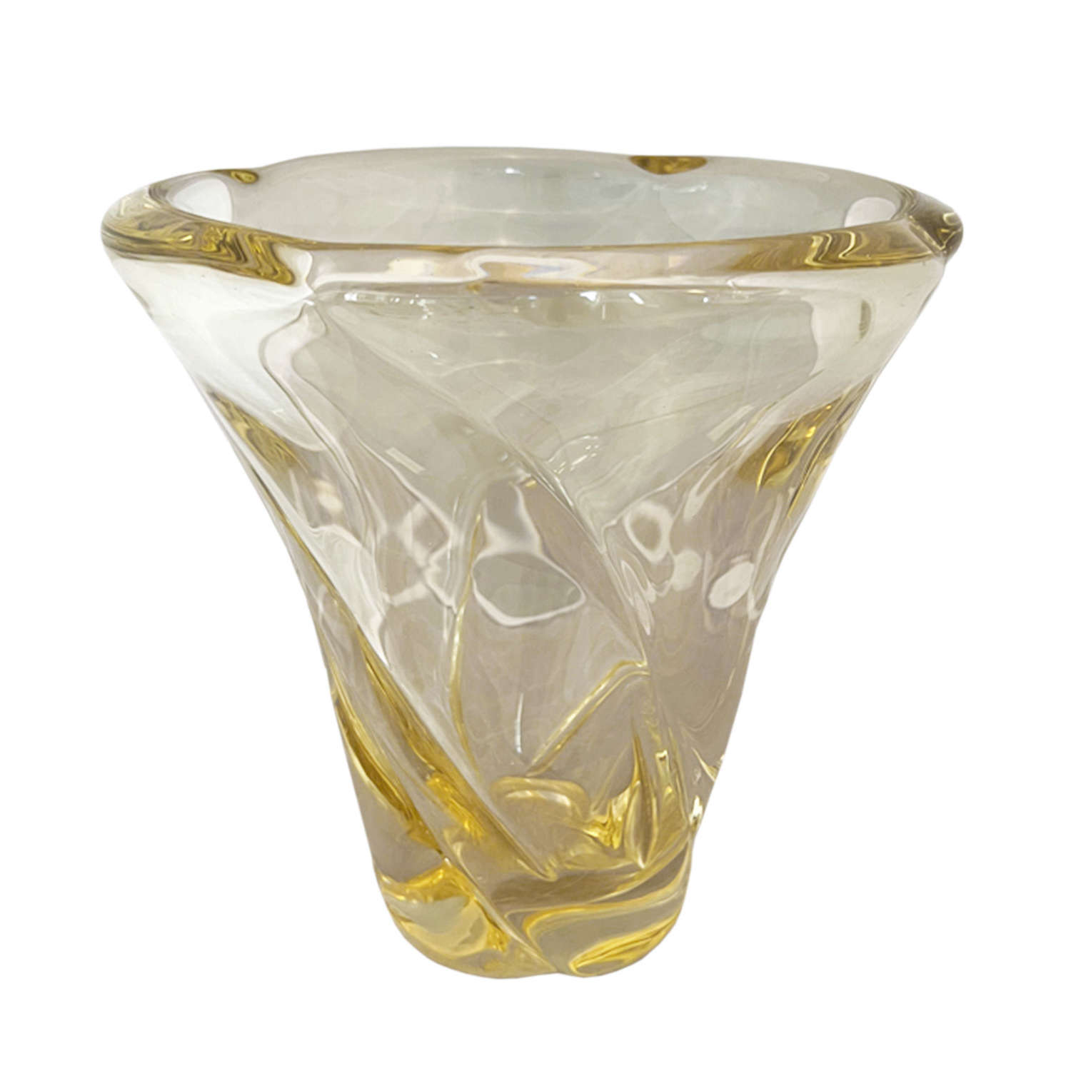 Daum, Paris 1960s Yellow Glass Champagne Bucket