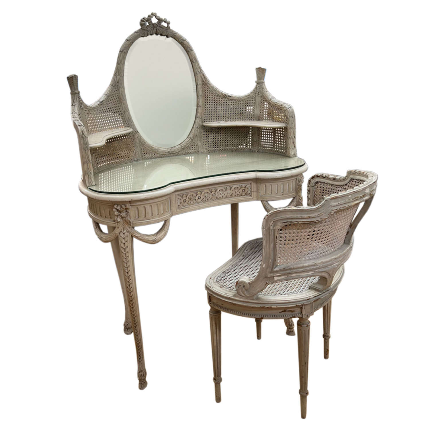 French 1920s Dressing Table and Chair