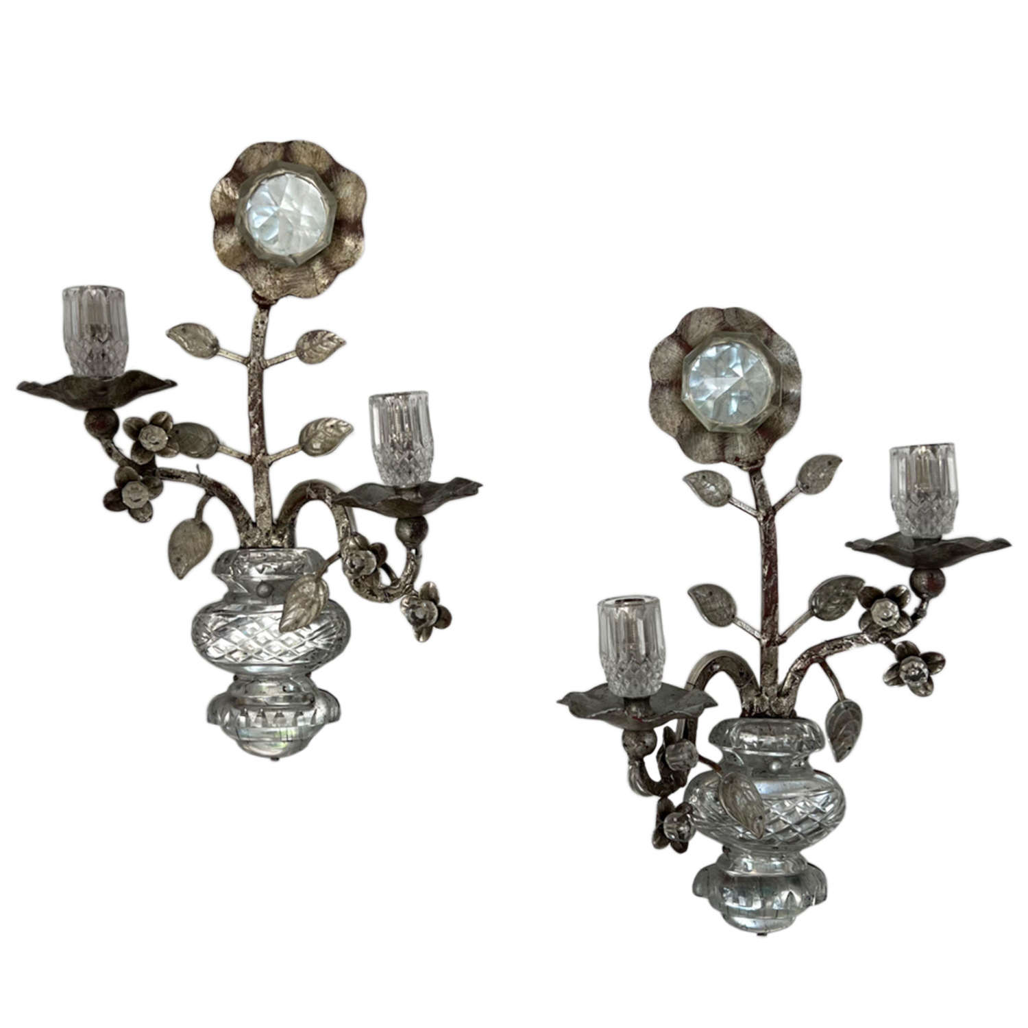 Pair of 1970s Baguès Style Banci, Firenze Wall Sconces