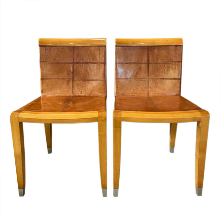 Pair of Giorgetti 1980s Dining Chairs