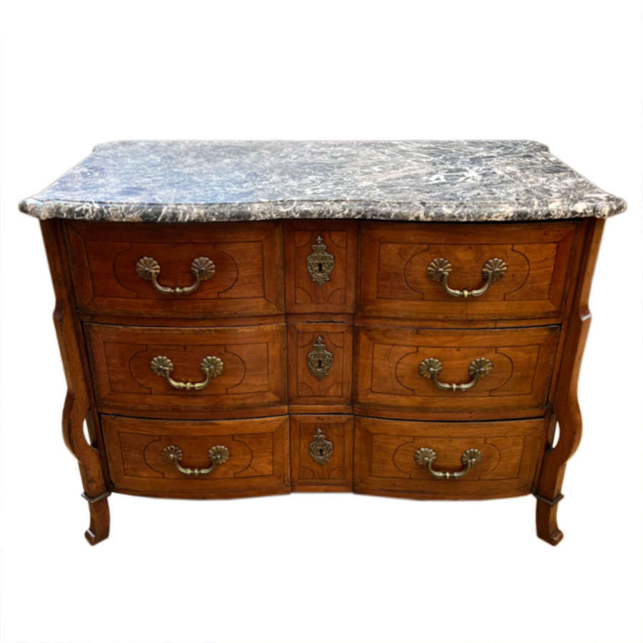 French 18th Century Chest of Drawers with Marble Top