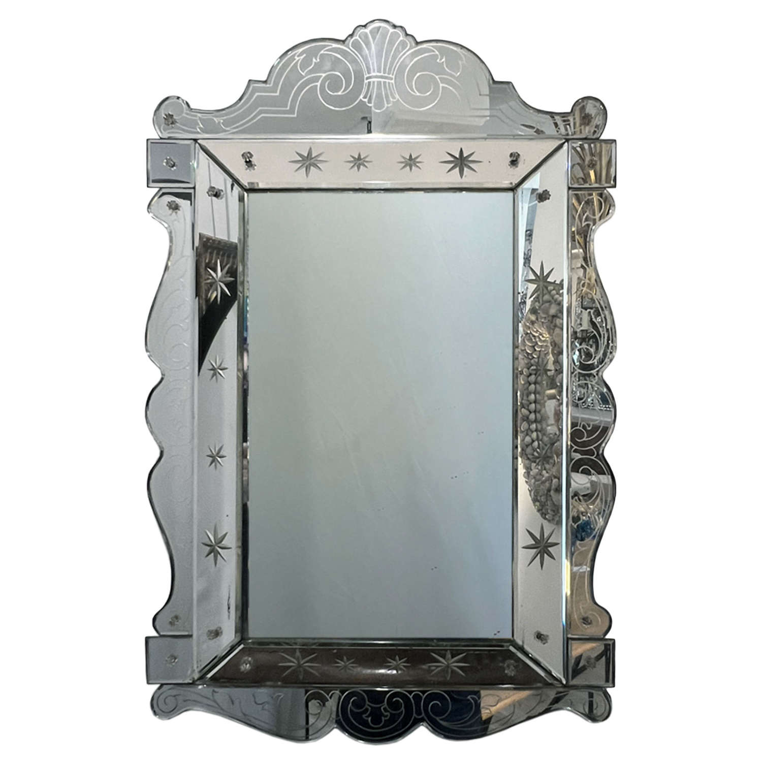 Small 1960s French 'Venetian' Mirror