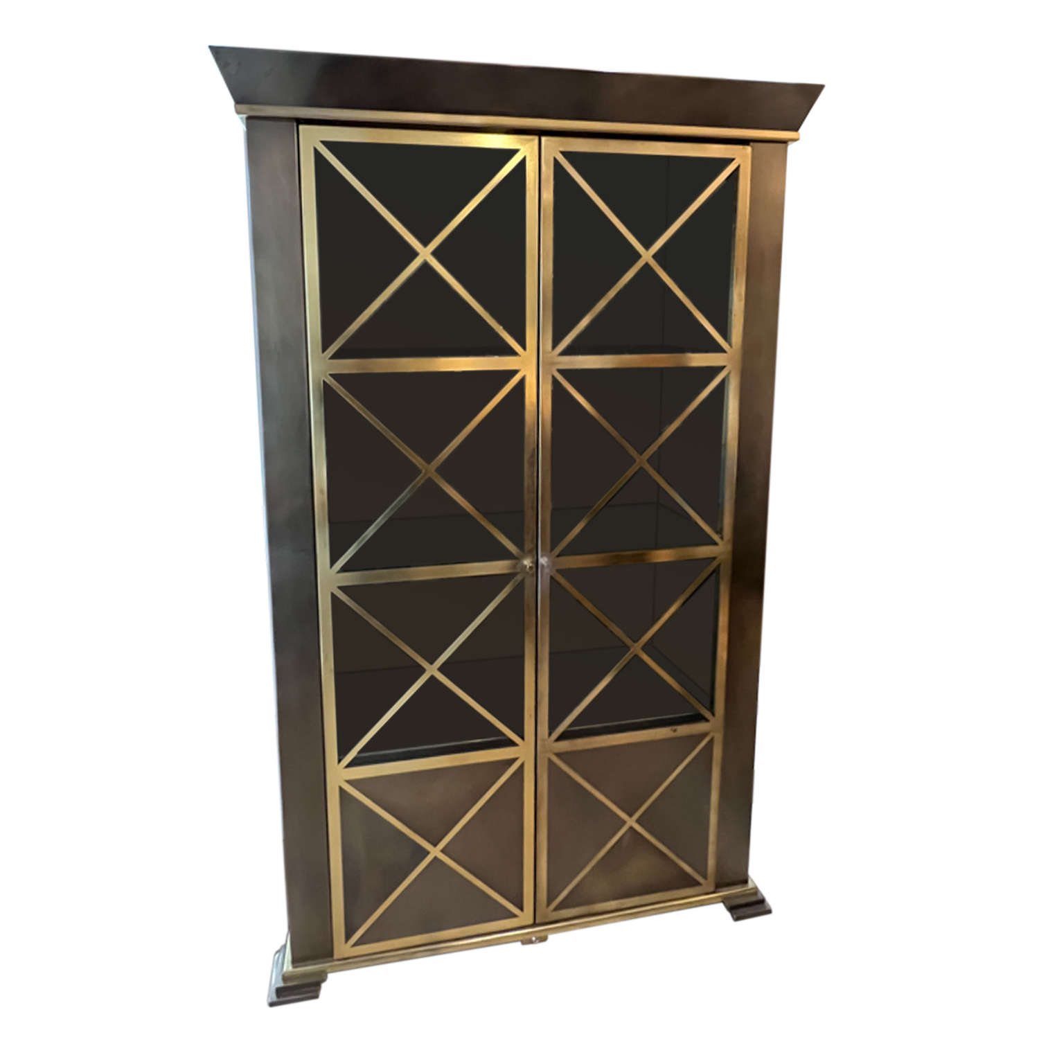 French Empire Style Gilt Metal Display Cabinet