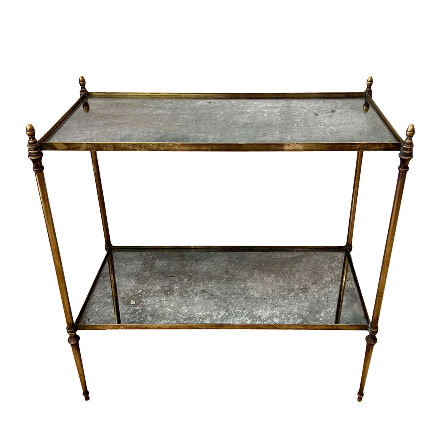 French Midcentury Single Side Table With Eglomise Glass