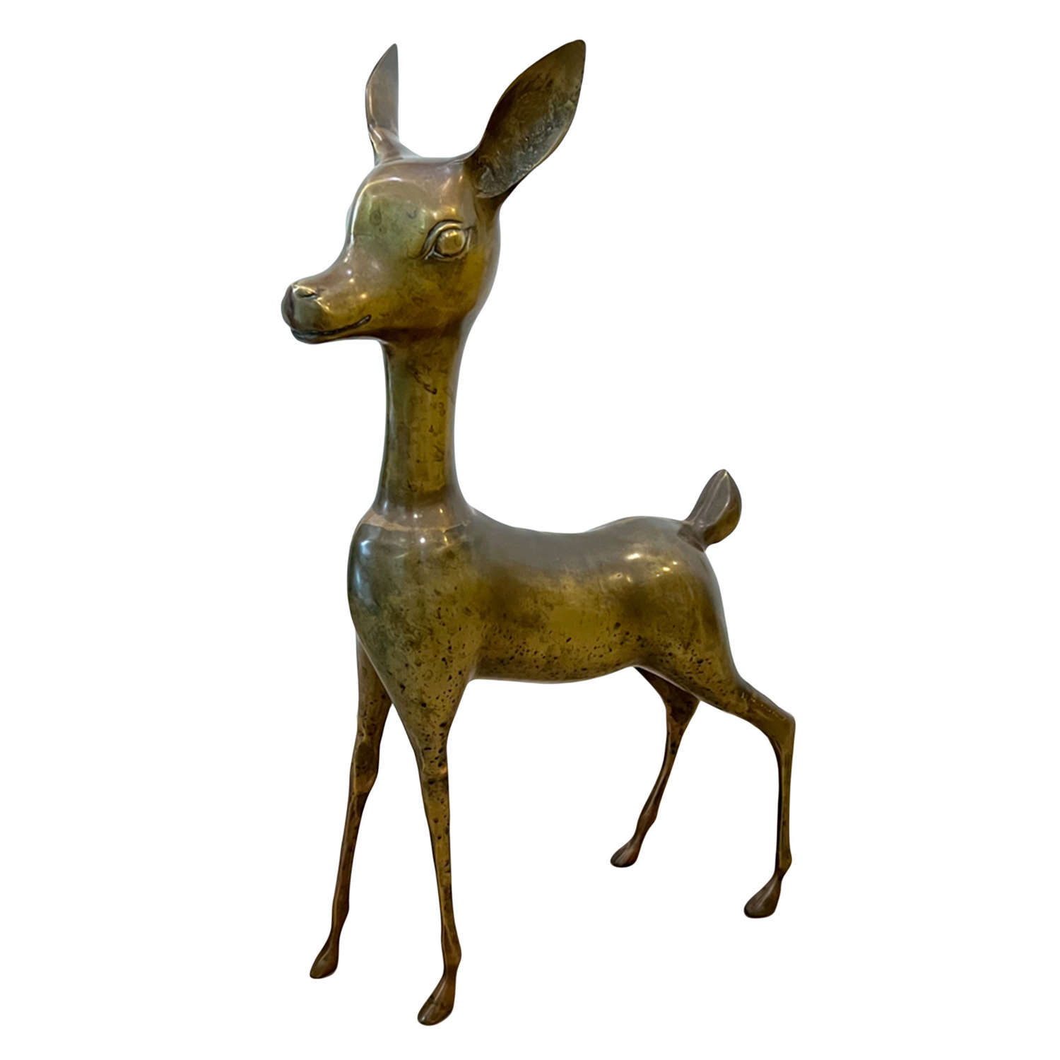 Decorative French 1960s Brass Deer