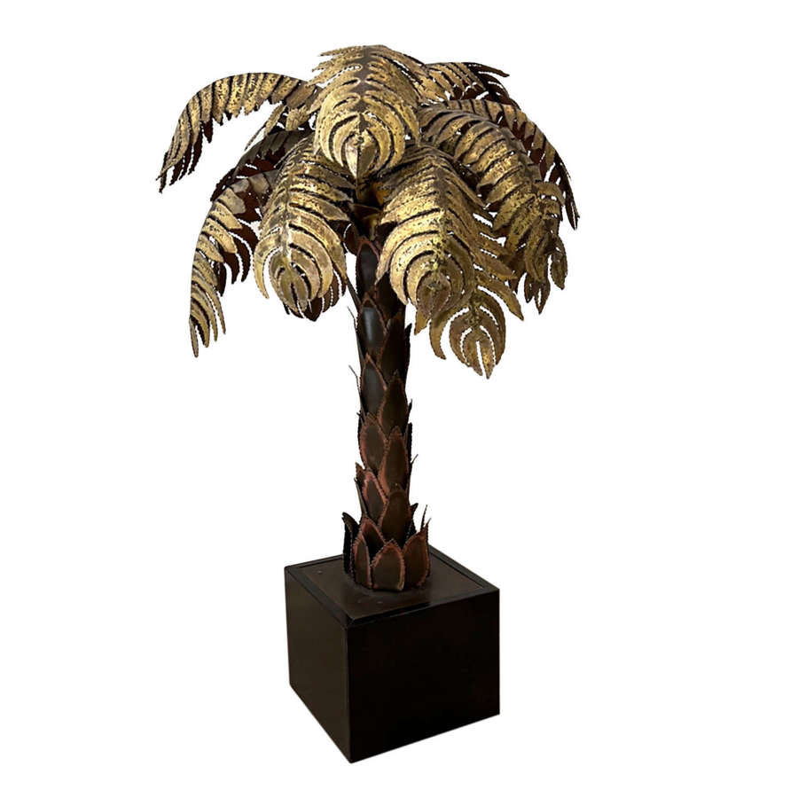 French 1960s Large Palm Table Lamp