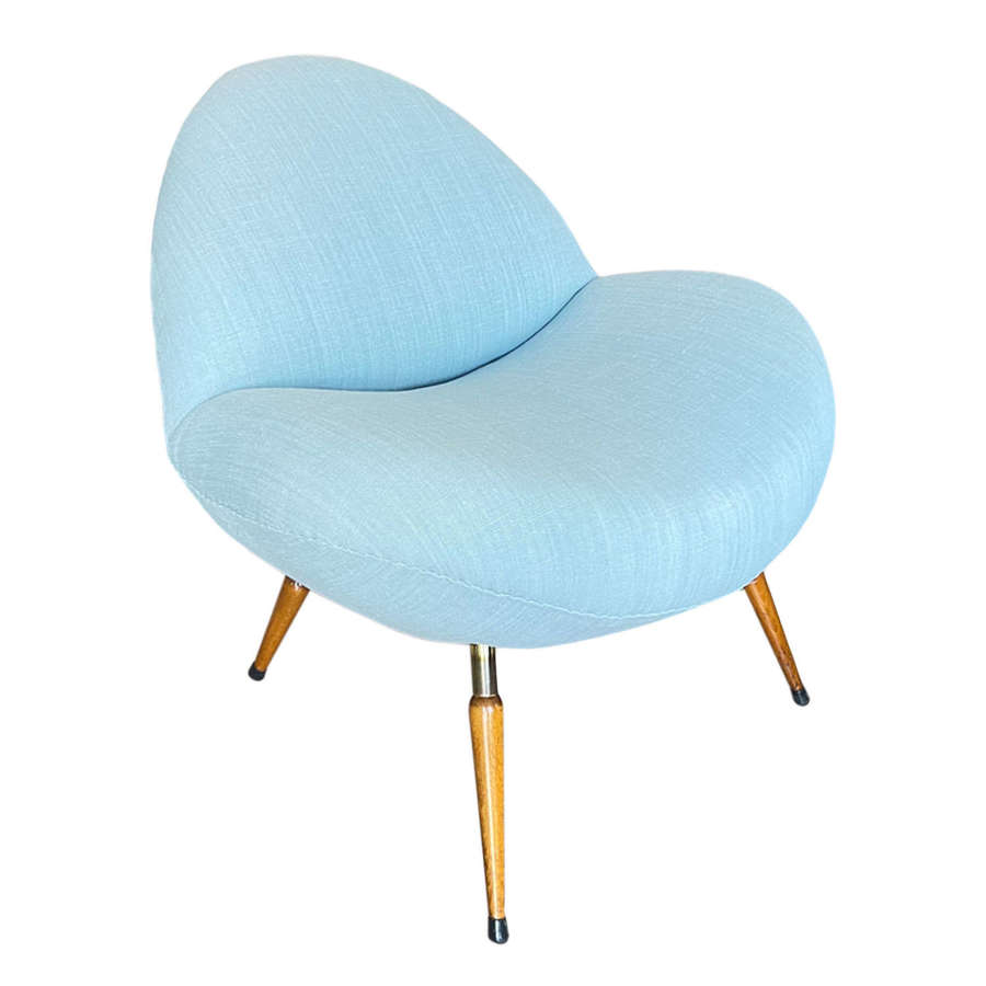 Midcentury Small Upholstered Chair by Fritz Neth