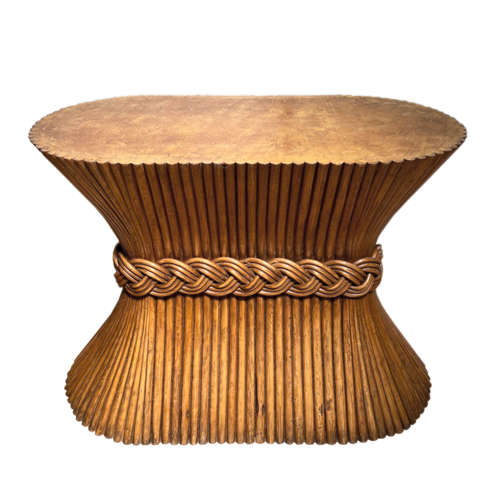French Midcentury Wheatsheaf Console Table