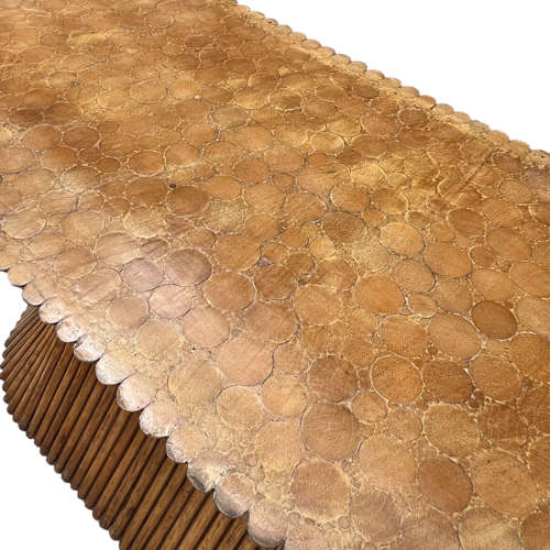 French Midcentury Wheatsheaf Console Table