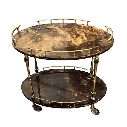 Small 1960s Italian Aldo Tura Bar Cart