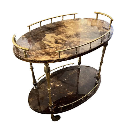 Small 1960s Italian Aldo Tura Bar Cart