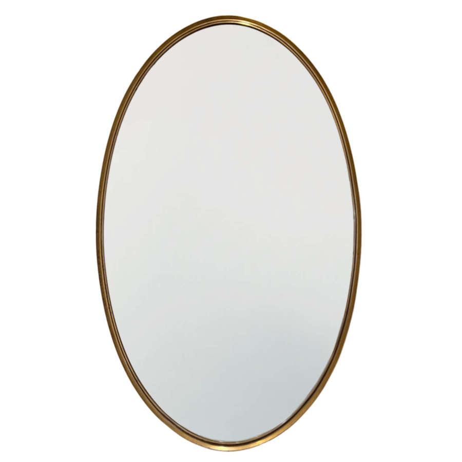Classic French Midcentury Mirror With a Bronze Frame