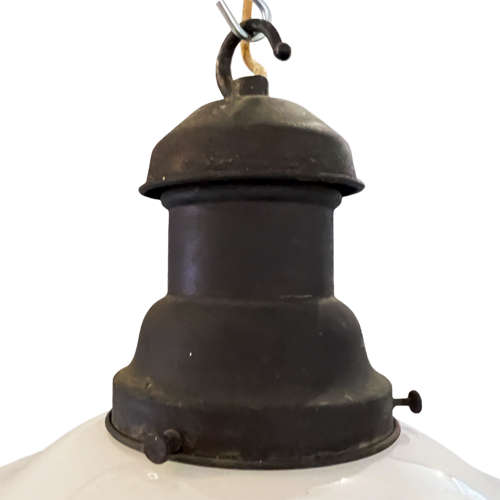 English 1940s Opaline Pendant Light