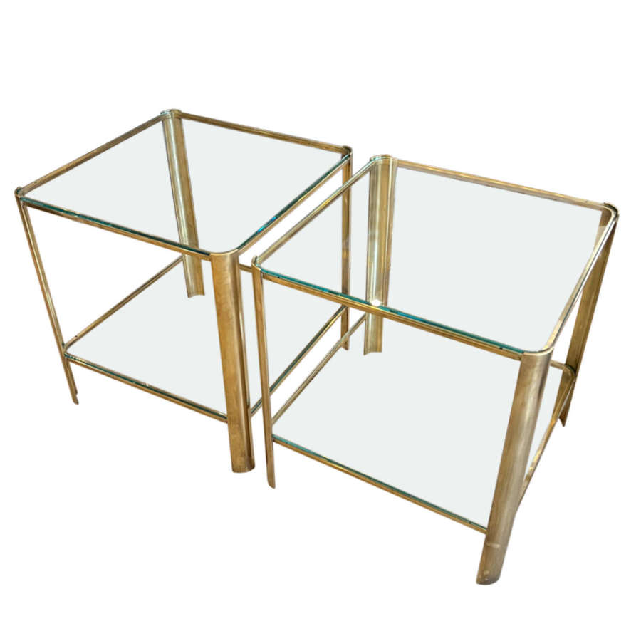 Pair Midcentury Side Tables Designed by Jacques Théophile Lepelletier