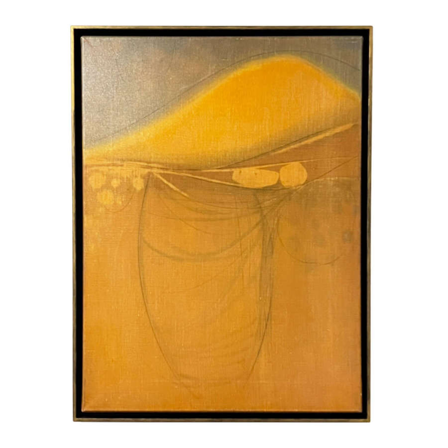 'Ornos' 1964, Oil & Pencil On Canvas by Michael Snow, Signed Verso