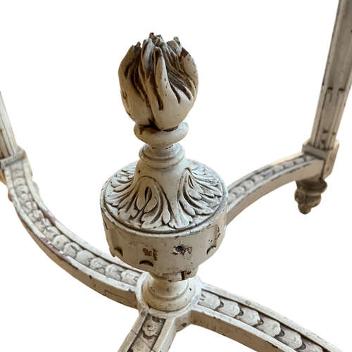 Carved Wood French 19th Century Gueridon With Marble Top
